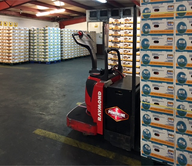 Raymond truck with Powerline Battery